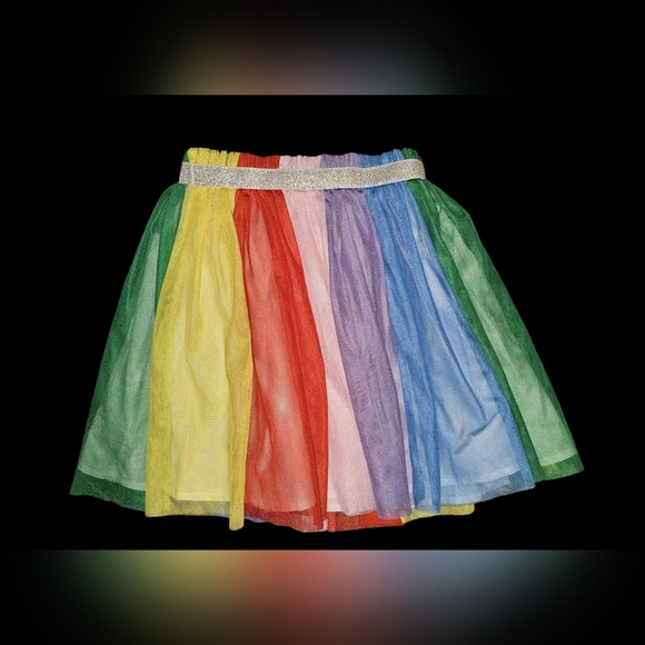 Hanna Andersson Girls Rainbow Tulle Tutu Colorful Layered Party Skirt Sz 6-7 - Picture 3 of 11